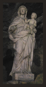 Statue of the Virgin Mary holding the infant Jesus - Sainte Baume grotto